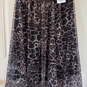NEW Women's Leopard Maxi Skirt